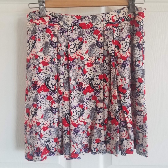 BCBGeneration Floral Red & Purple Mini Skirt - Picture 4 of 7